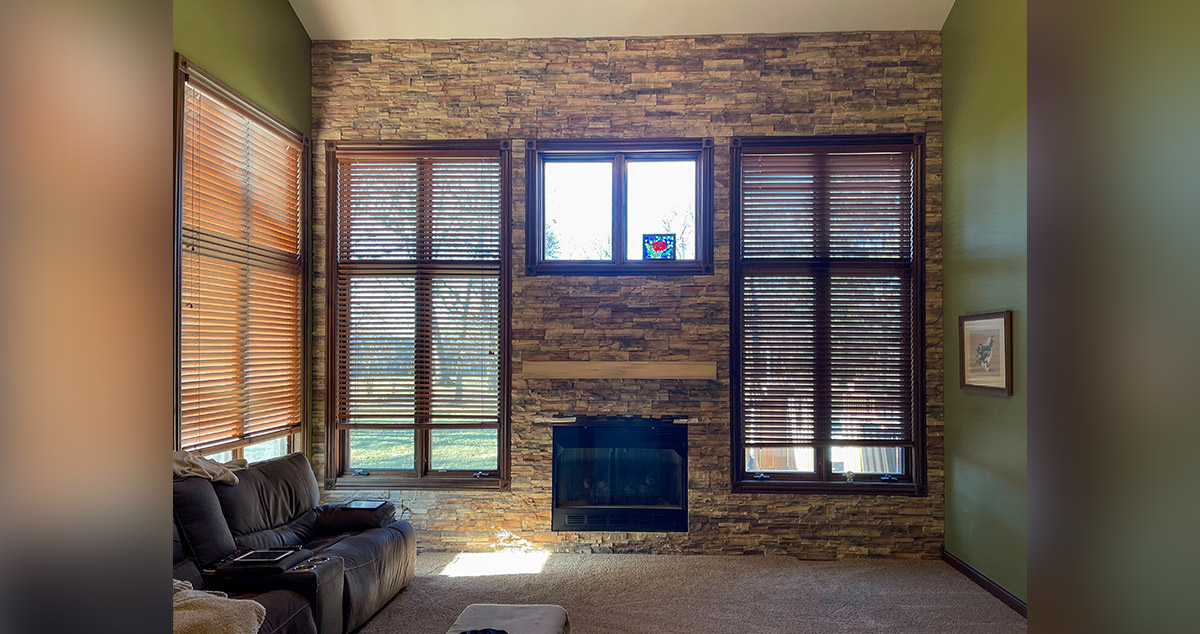 Stone Veneer Fireplace Wall - Project by Jeremy at Menards®