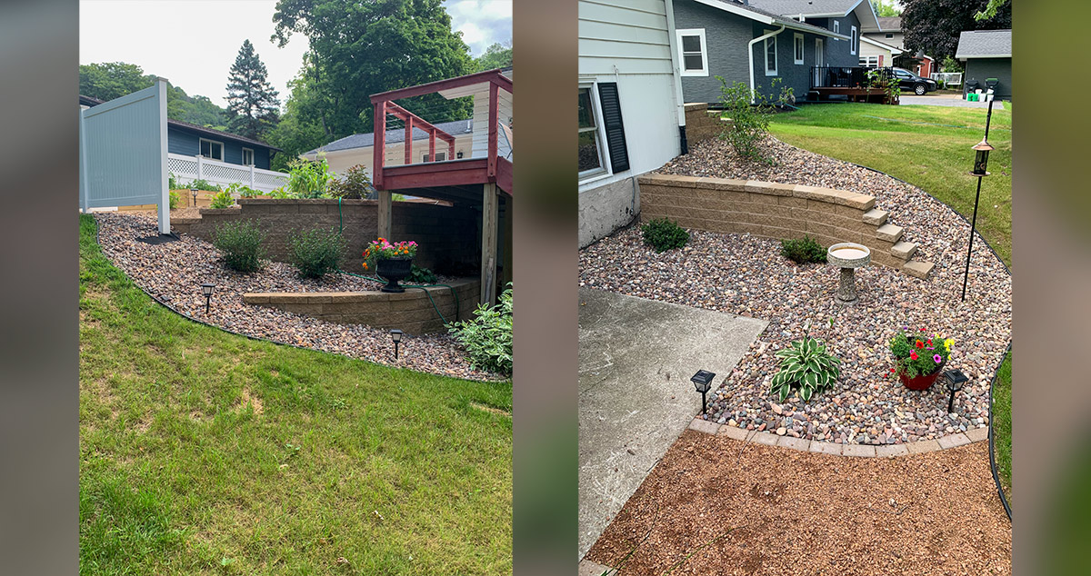 New Retaining Walls & Landscaping Project by Abby at Menards®