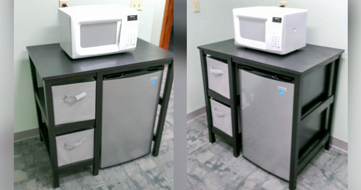 Menards microwave cart discount