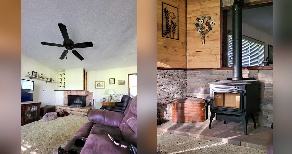 Fireplace to Wood Stove Project by Ron at Menards®