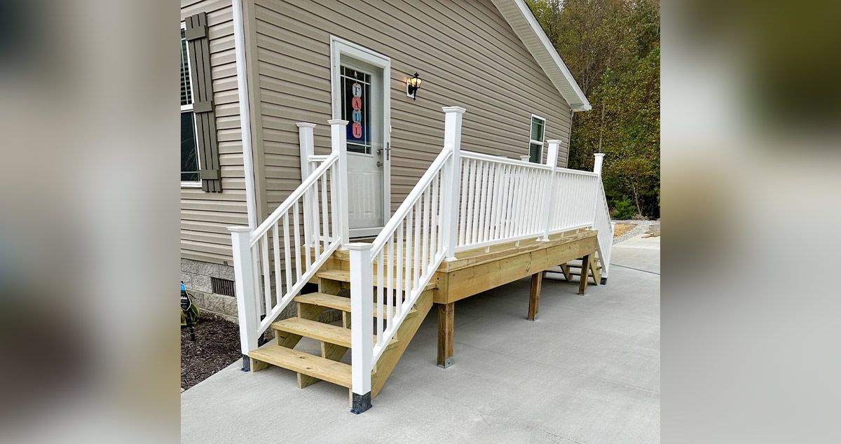 Menards Porch Railings Wood Low Maintenance Composite Decking
