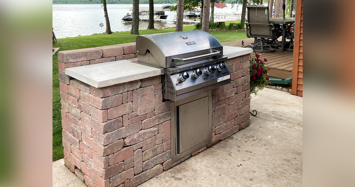 Outdoor Brick Grill Island Project by Ted at Menards®