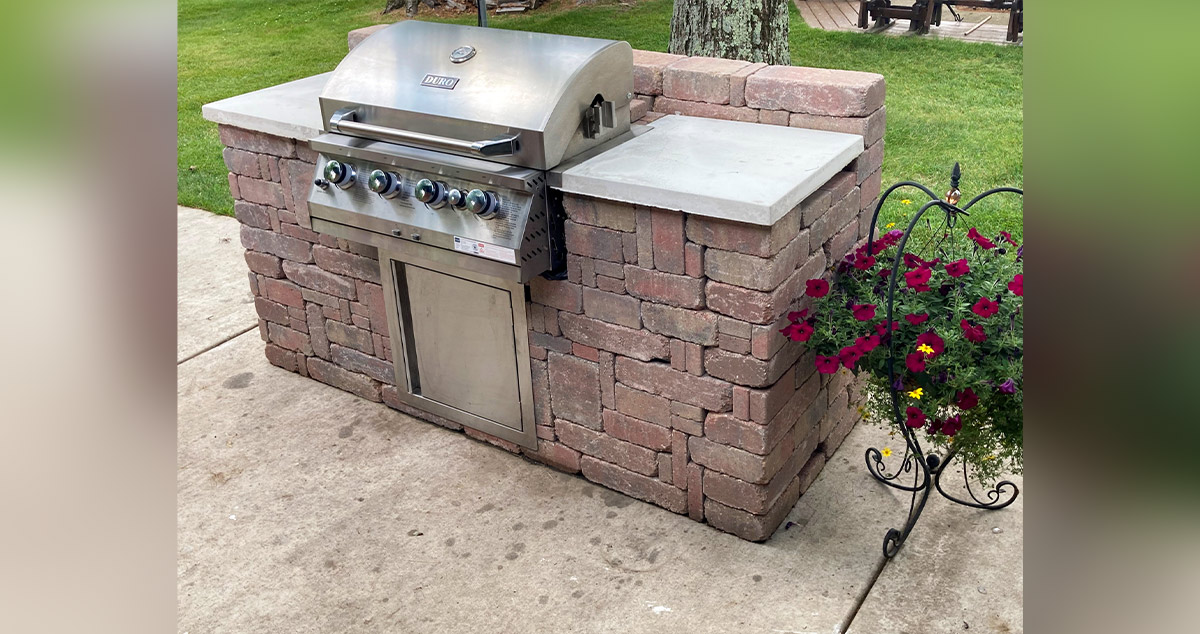 Outdoor Brick Grill Island Project by Ted at Menards®