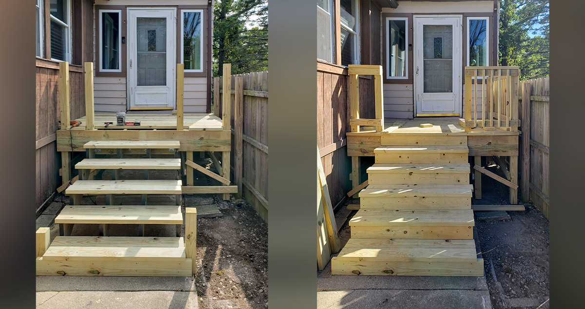 Replaced Front Stairs - Project by Brad at Menards®