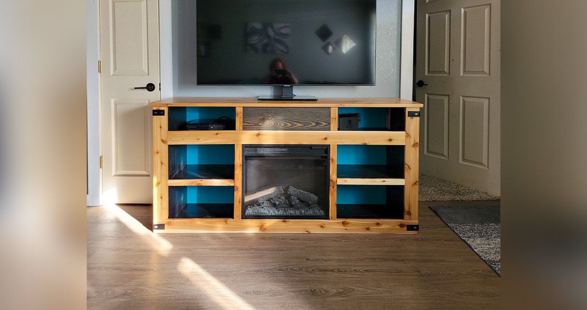 TV Stand with Fireplace Project by Jennifer at Menards®