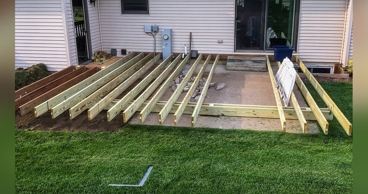 Concrete Slab to Deck Project by Jamie at Menards®