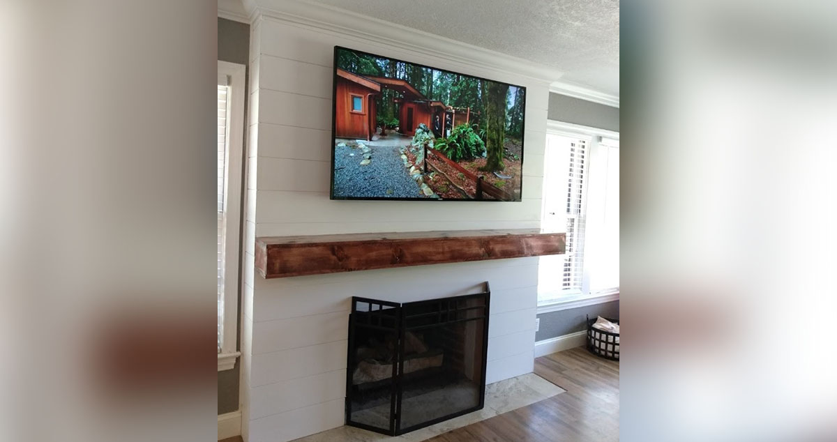 Modern Shiplap Fireplace Project by Christy at Menards®