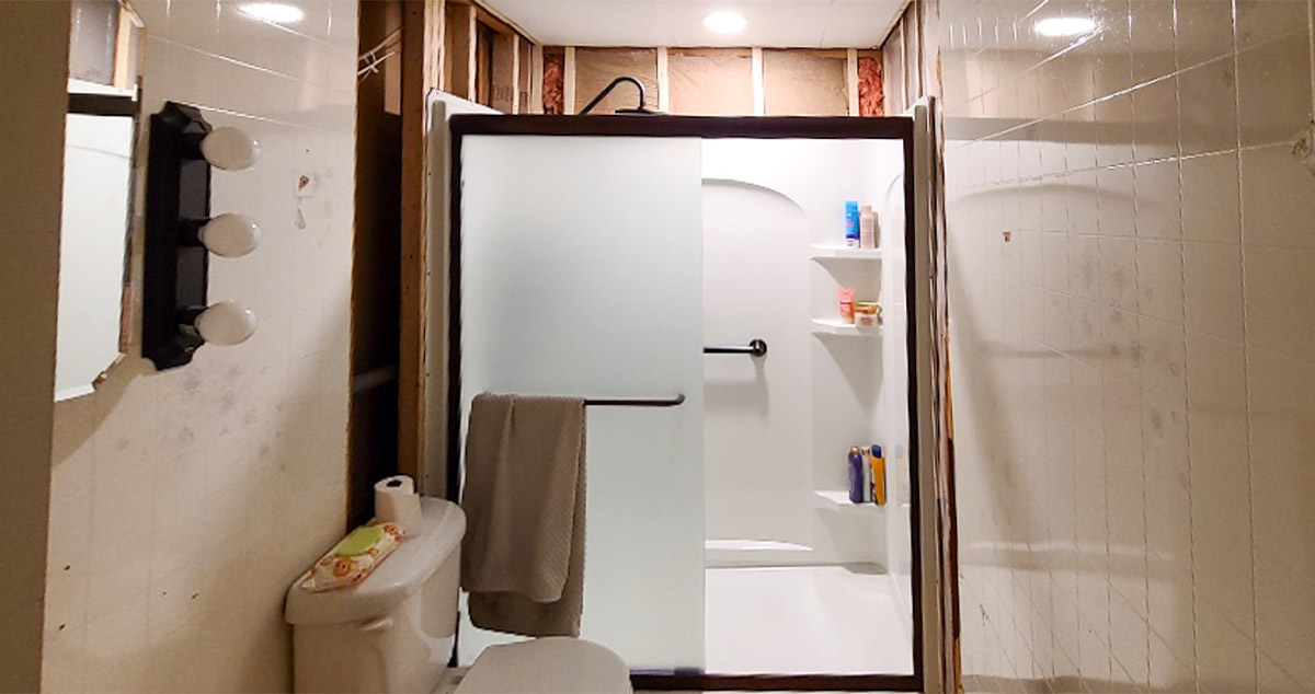 Whiskey Barrel Sink Full Bath Remodel Project by Thomas at Menards®