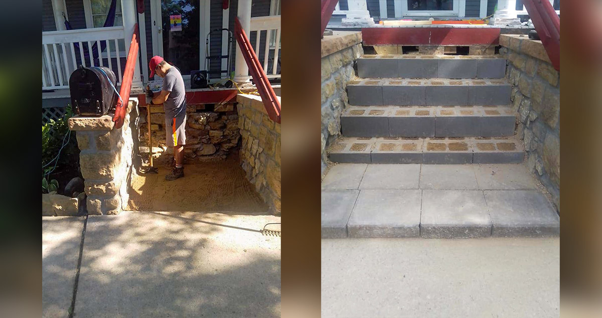 Block Front Steps - Project by Sang at Menards®