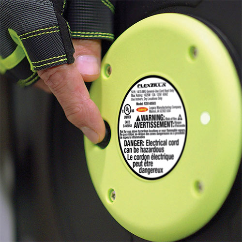 Flexzilla® 50' 14/3 3-Outlet Retractable Extension Cord Reel at