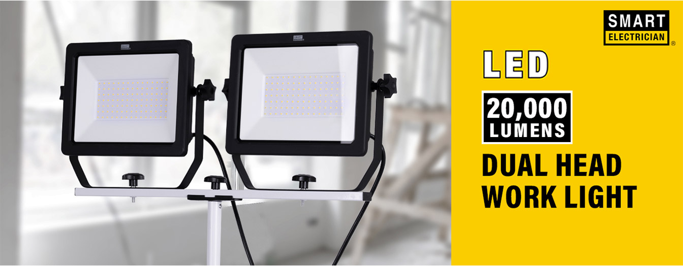 Smart Electrician 20000 Lumen LED Tripod Work Light at Menards