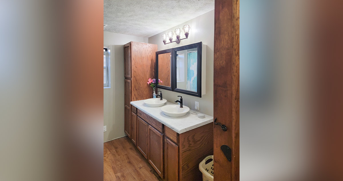 Bathroom with LED Shower Shelf - Project by Mike at Menards®