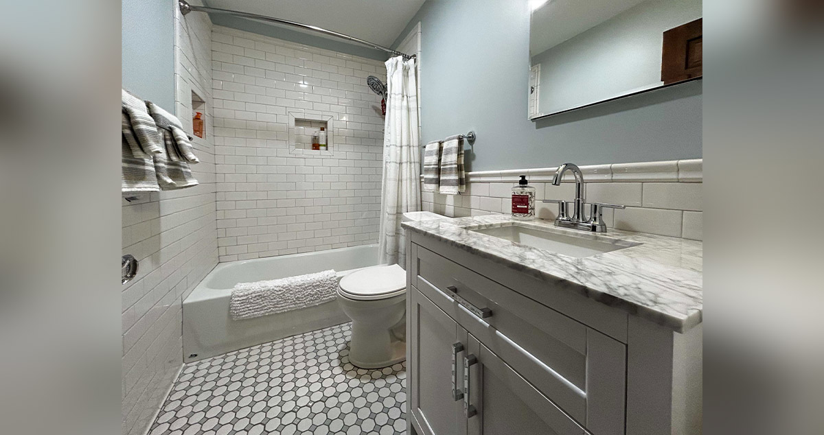 Menards bathroom overhaul project by amy at menards 