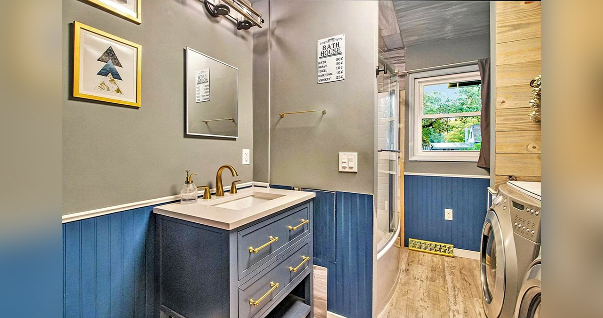 New Blue Bathroom Project by Heather at Menards®