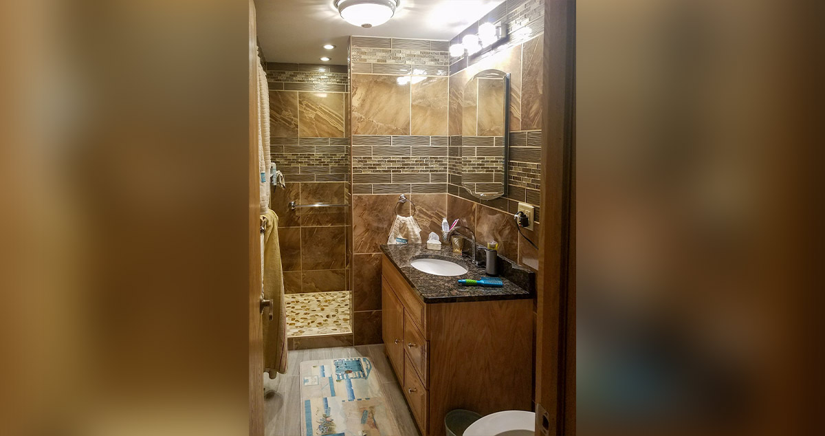 Tiled Bathroom Remodel Project by Diana at Menards®