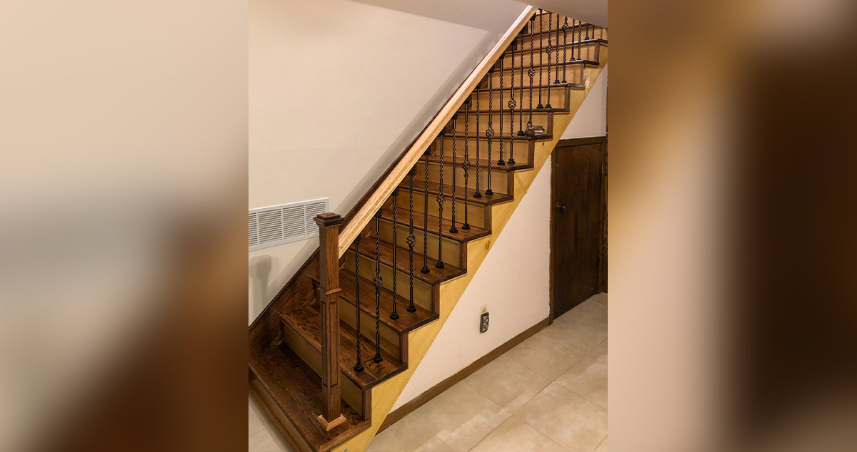 Replaced Stairs to Lower Level Project by Jim at Menards®