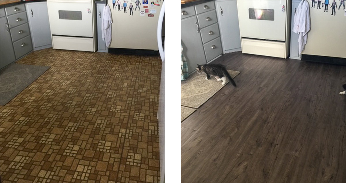Vinyl Kitchen Floor - Project by Chris at Menards®