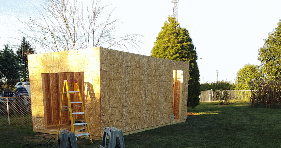 10 x 20 storage shed project by ronald at menards 