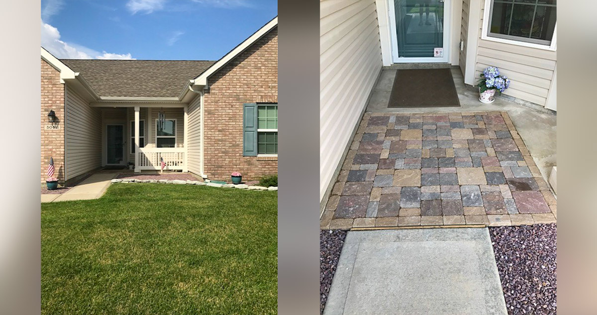 Front Entry 5' x 5' Pavers Project by Michael at Menards®