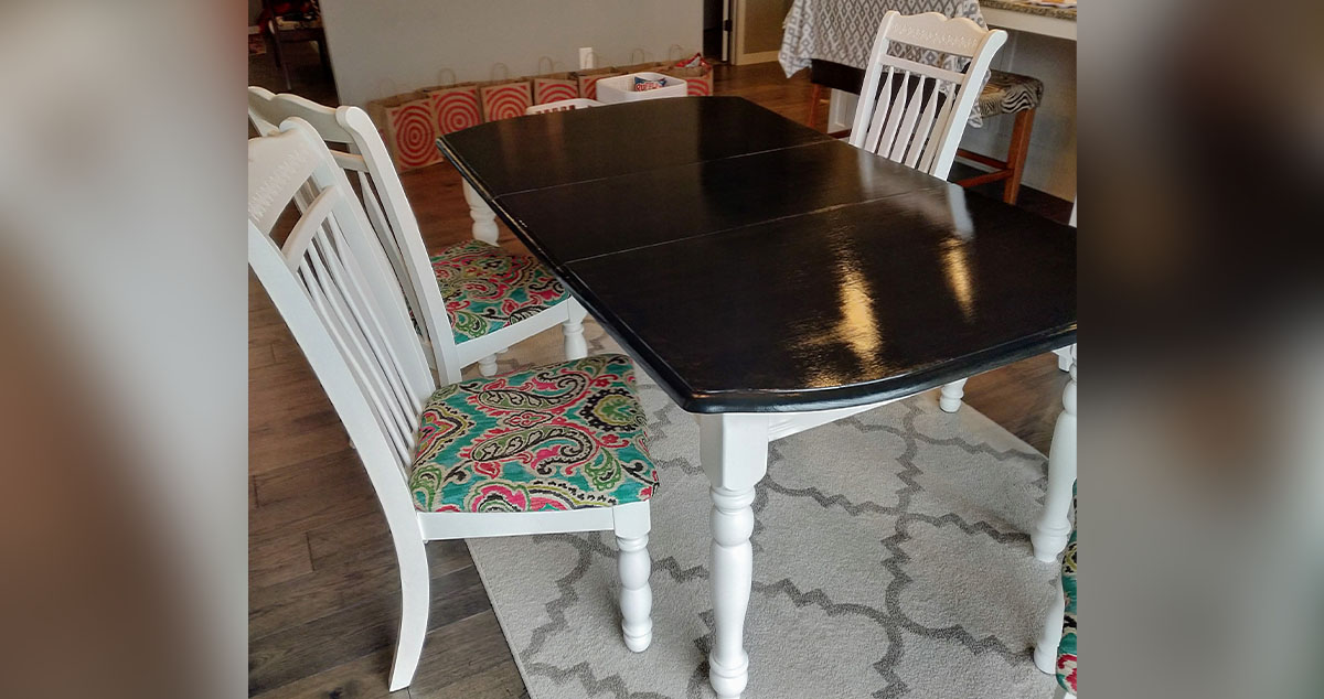 Refinished Dining Set Project by Ryan at Menards