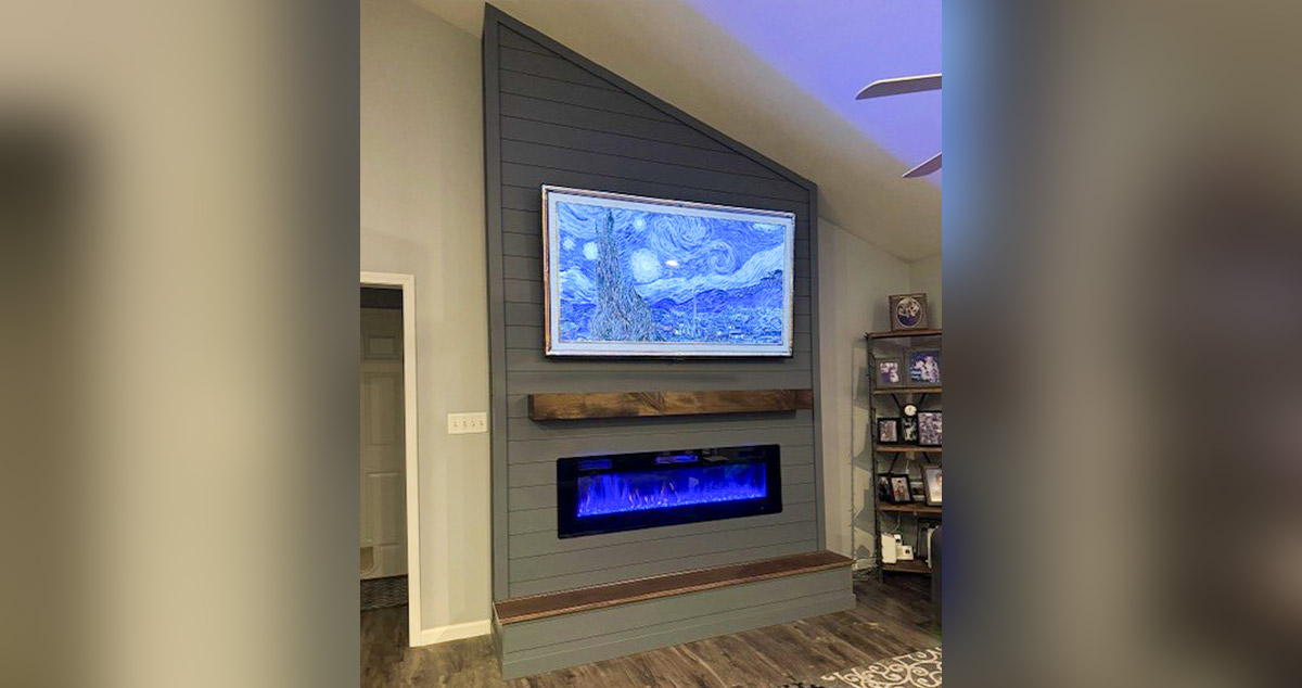 Beautiful Fireplace Wall Project by Christy at Menards®