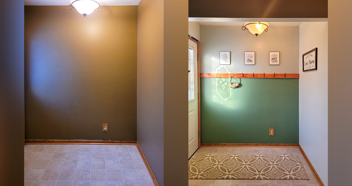 Brightened Entryway Project by Stephanie at Menards®