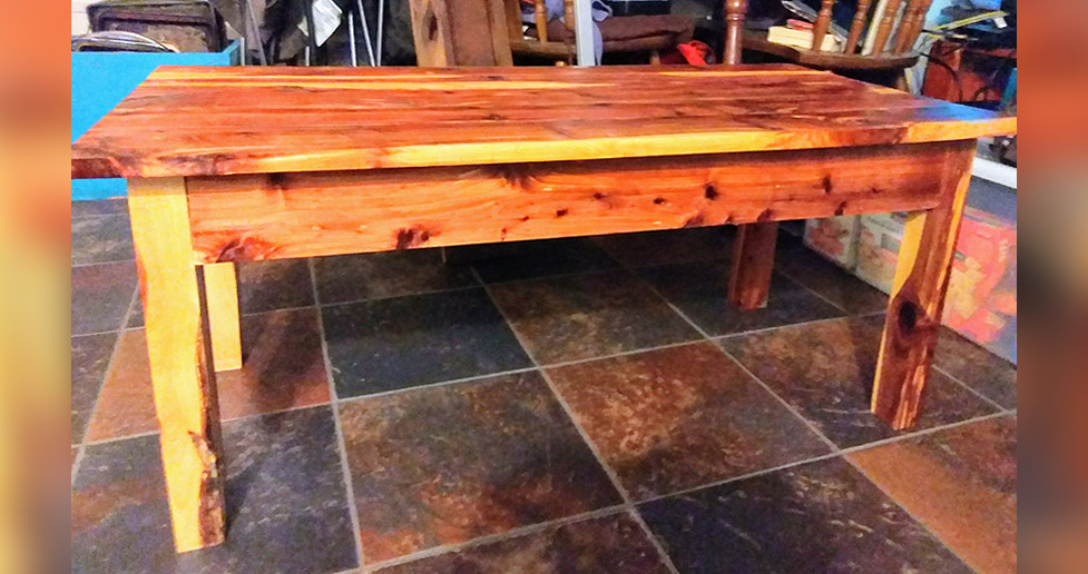 Cedar on sale coffee table