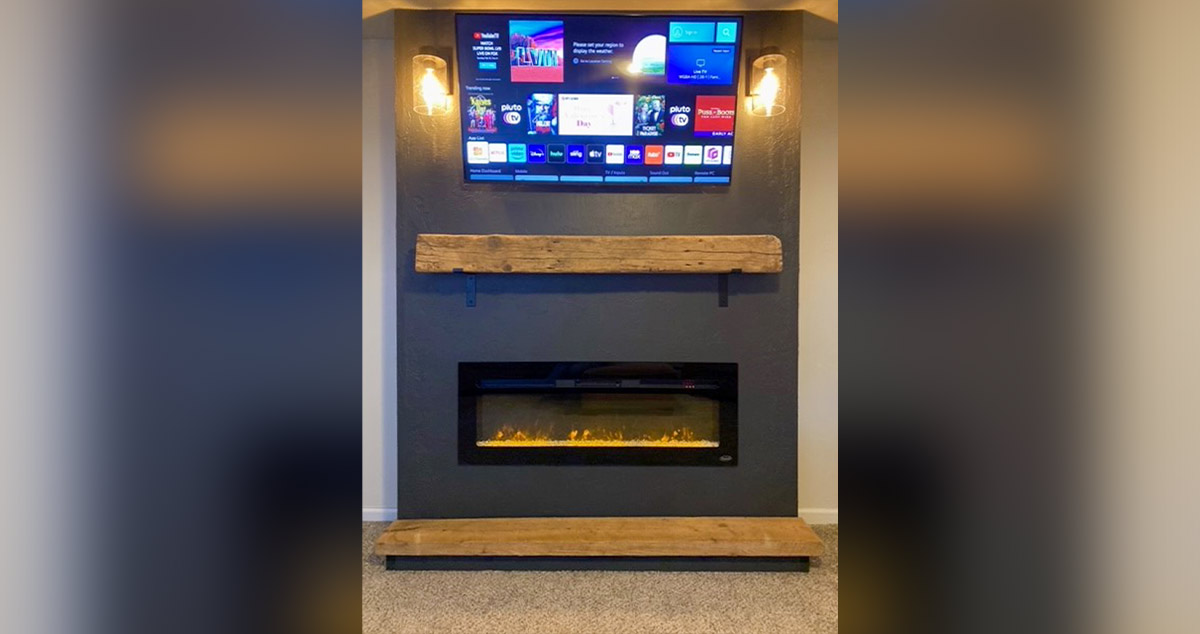 Living Room TV/Fireplace Wall Project by Dave at Menards®