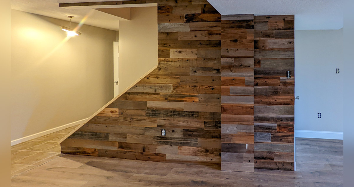 Reclaimed Wood Accent Wall Project by Anthony at Menards®