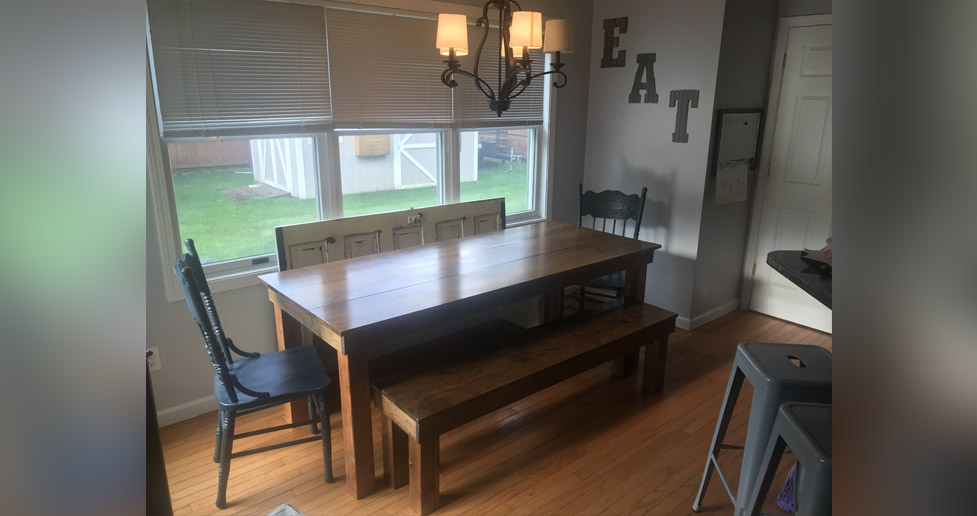 Rustic Farm Table & Benches Project by Daniel at Menards®