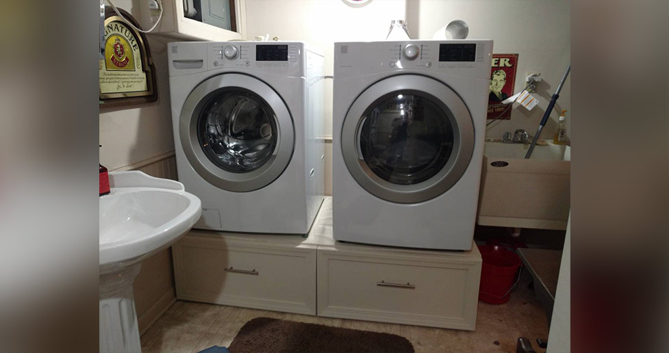 Washer and dryer online stand up