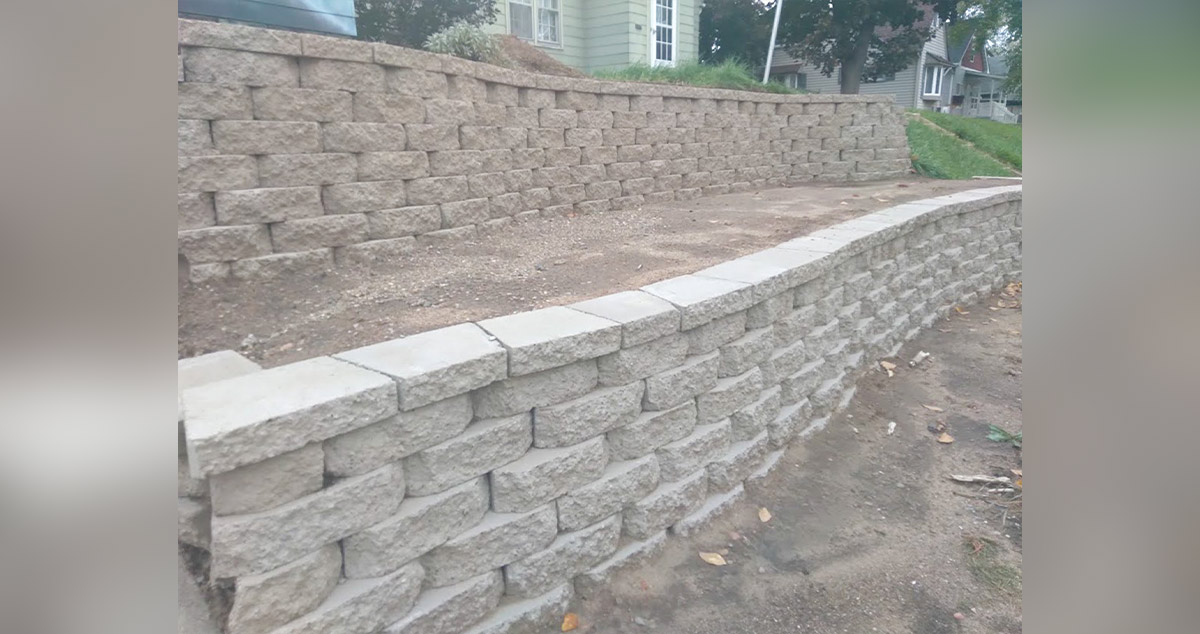 2 Tiered Retaining Wall Project By Opal At Menards® 3205