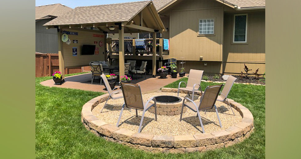 Backyard Fire Pit & Pavilion Project by Joel at Menards®
