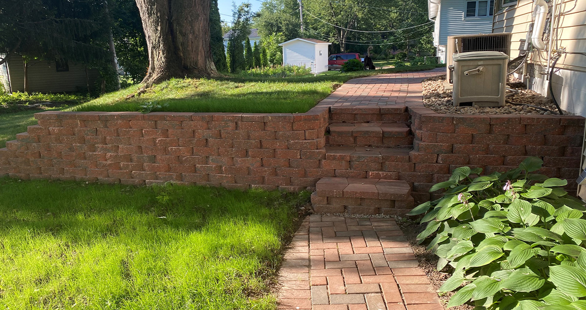 Backyard Retaining Wall & Steps Project by Amanda at Menards®