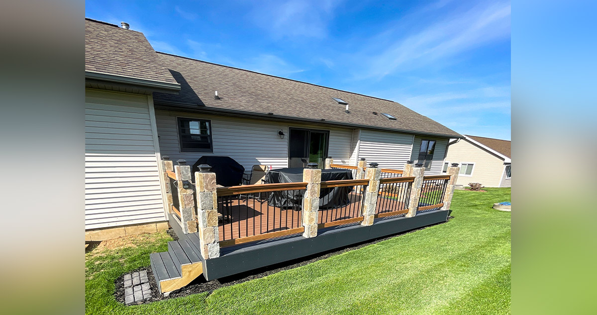 Concrete Slab to Deck Project by Jamie at Menards®