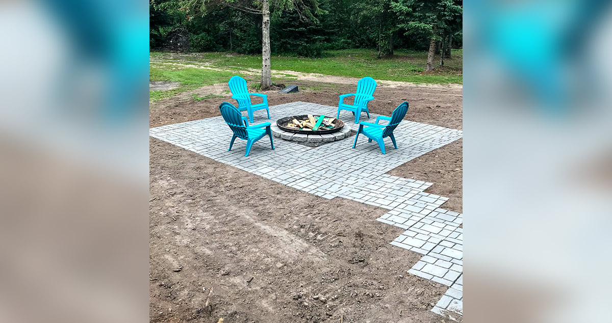 Fire Pit & Landscaping Project by Sara at Menards®