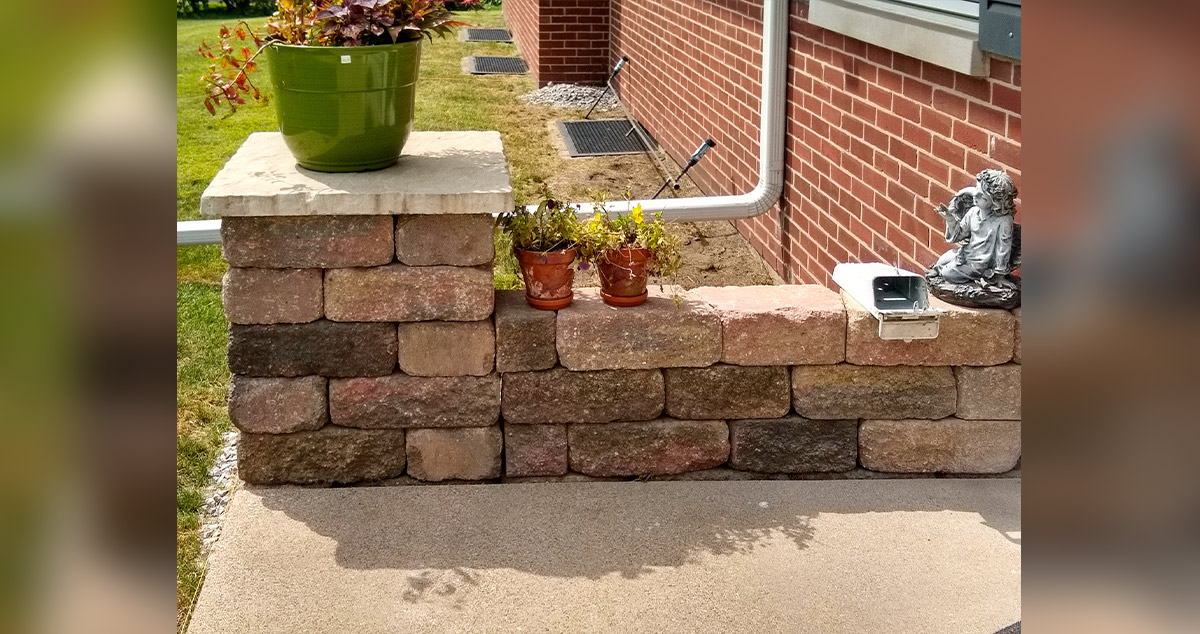 Front Stoop Seat Wall - Project by Justin at Menards®