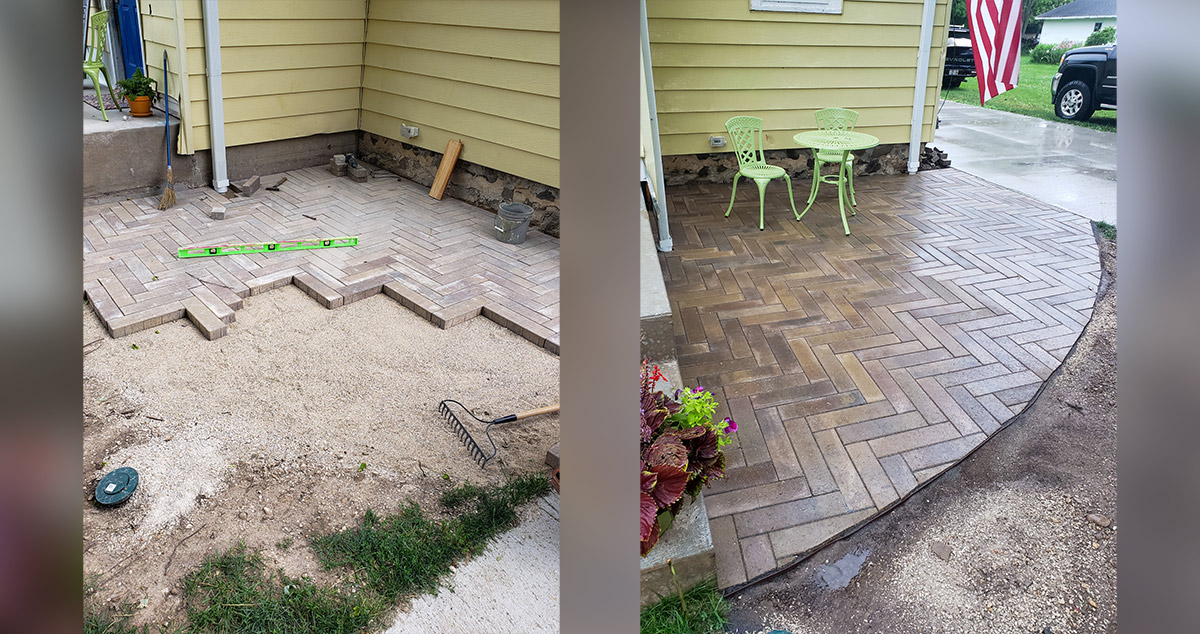 Herringbone Paver Patio Project by Jerod at Menards®