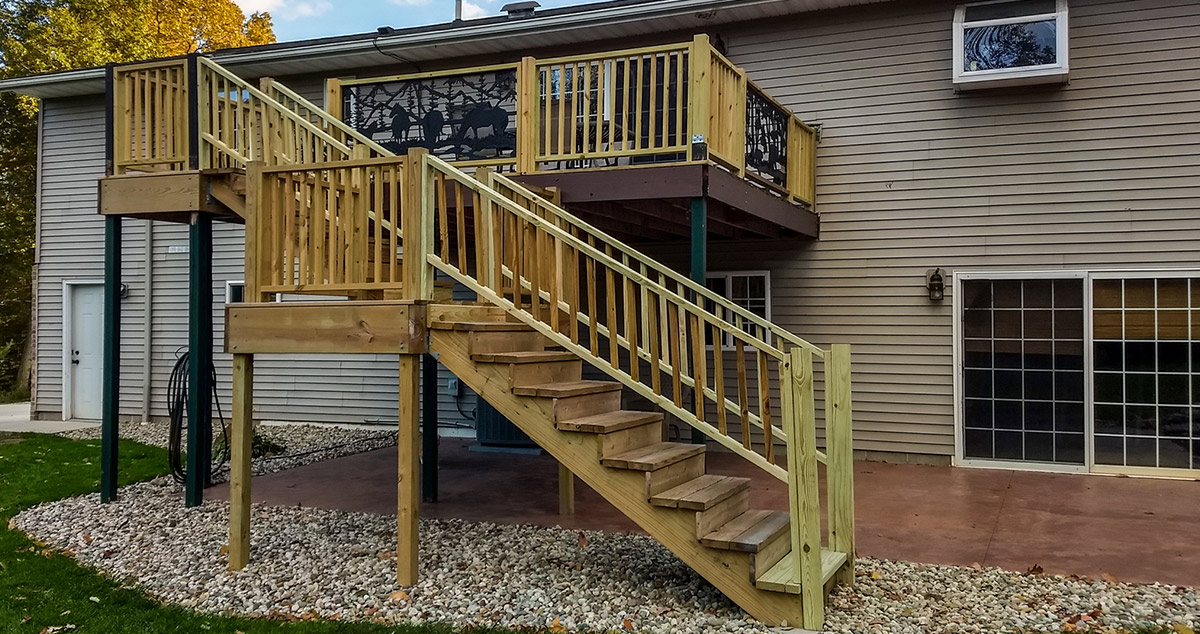 New Deck Rails with Extension & Stairs Project by Natalie at Menards®