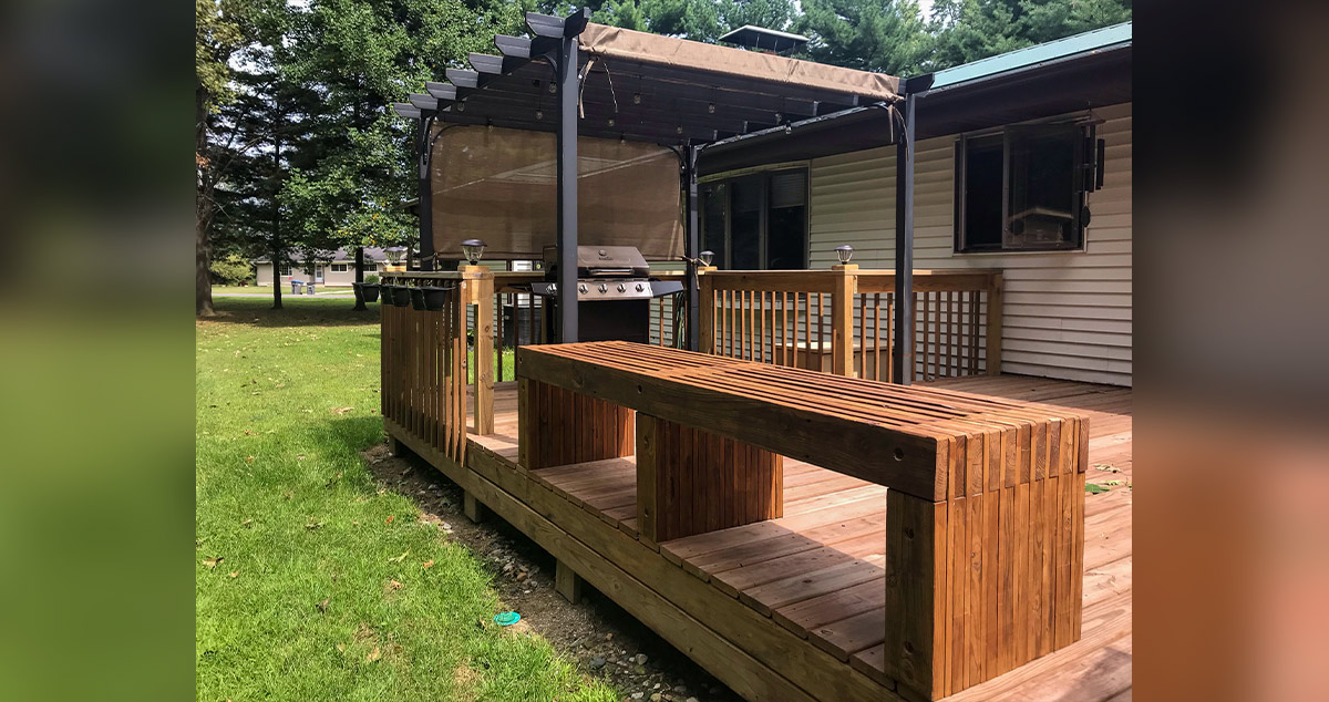 New Deck & Bench Project by Mike at Menards®