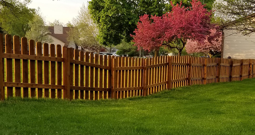 Dog ear shop fence boards menards