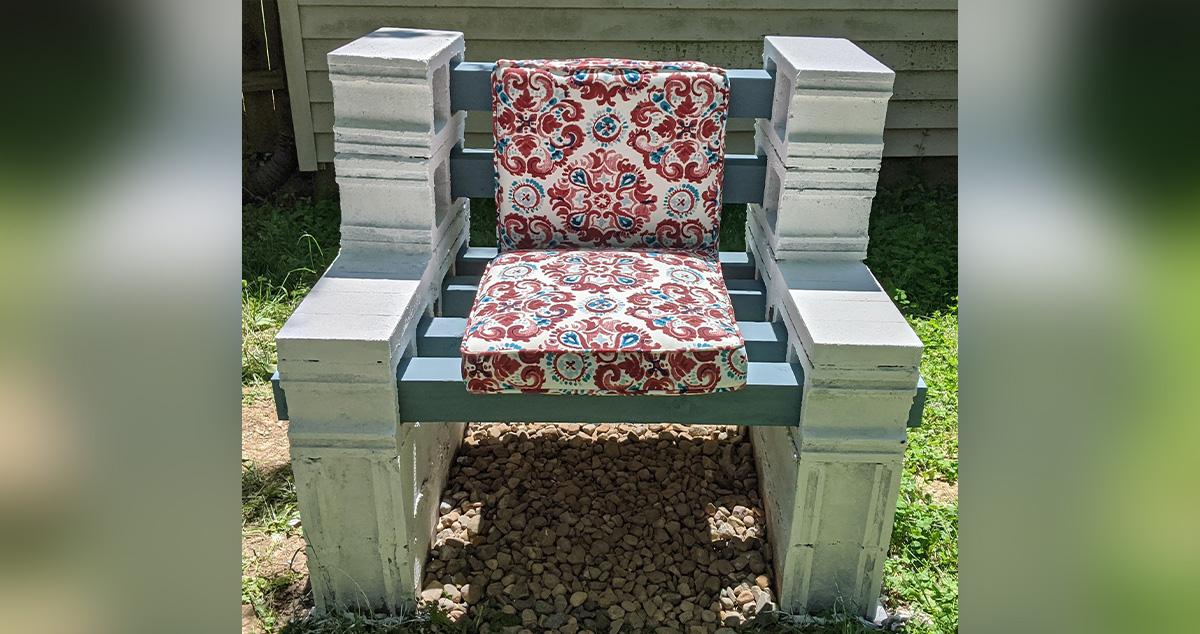 Outdoor Loveseat & Fire Pit Project by Megan at Menards®