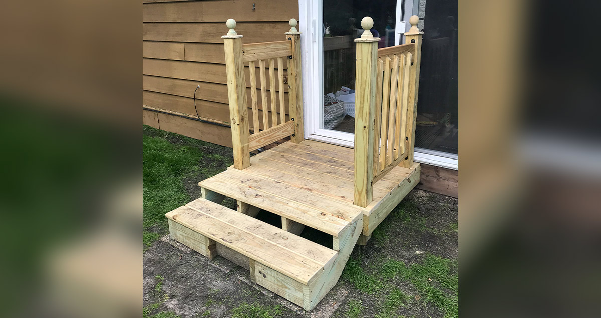 Patio Door Landing Project by Cory at Menards®