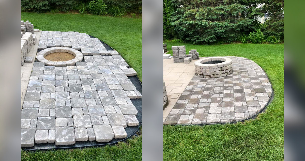 Paver Fire Pit & Patio Extension - Project by Greg at Menards®