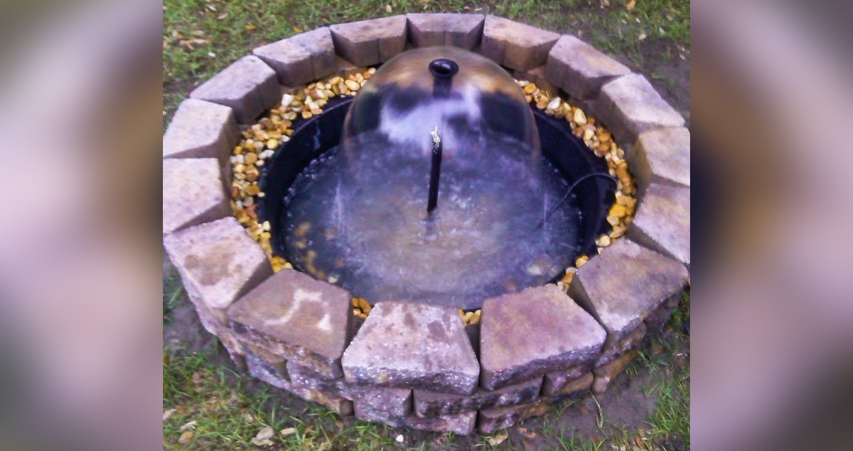 Pond with Concrete Blocks Project by Stephen at Menards®
