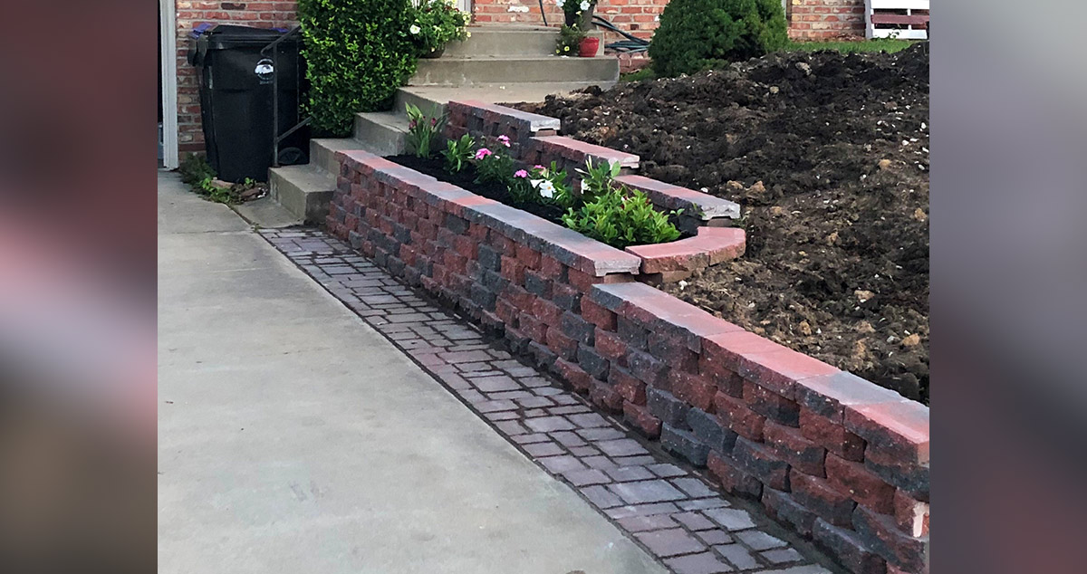 Red Retaining Wall Project by James at Menards®