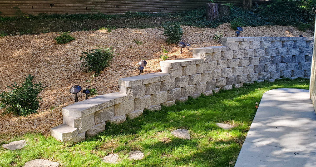 Retaining Wall with Perennial Garden Project by Doug at Menards®