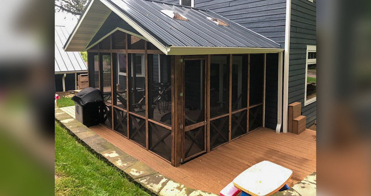 Screen Porch with Wrap Around Deck Project by Beau at Menards®