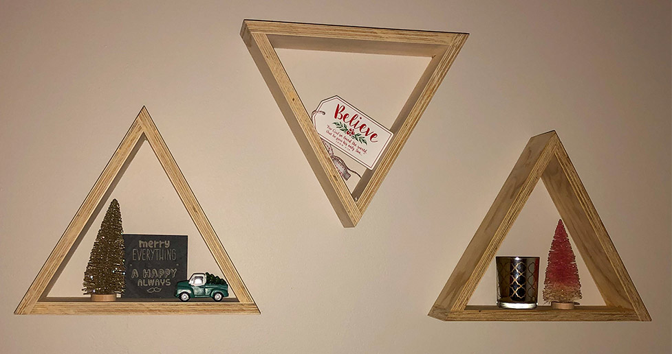 Plywood Triangle Shelves Project by Kyle at Menards®