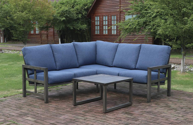 Berkley 4 piece sofa set with cushions top